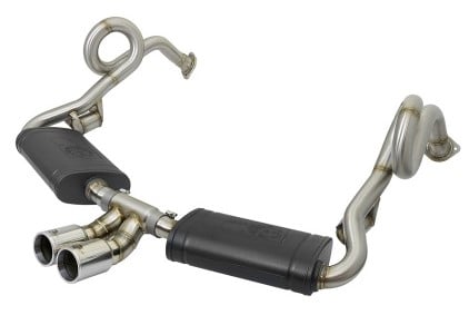 afe machforce-xp 2in 304 ss cat-back exhaust w/polished tips 13-16 porsche boxster/cayman 2.7l/3.4l 49-36415-p