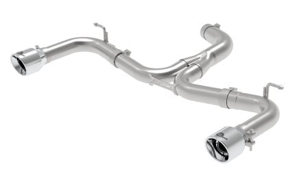 afe mach force-xp 3in to 2-1/2in stainless steel axle-back exhaust - 15-17 volkswagen gti 49-36417-p