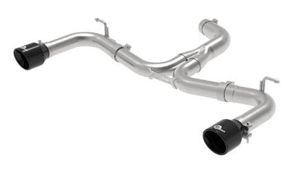 afe 18-20 vw gti (mk7.5) 2.0l mach force-xp 3in to 2.5in 304 ss axle-back exhaust system-black tips 49-36421-b