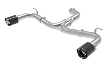 afe 18-20 vw gti (mk7.5) 2.0l mach force-xp 3in to 2.5in 304 ss axle-back exhaust system- carb. tips 49-36421-c
