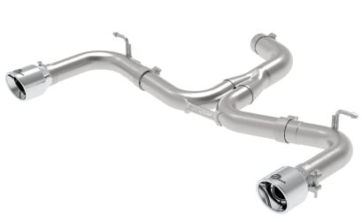 afe 18-20 vw gti (mk7.5) 2.0l mach force-xp 3in to 2.5in 304 ss axle-back exhaust system- pol. tips 49-36421-p