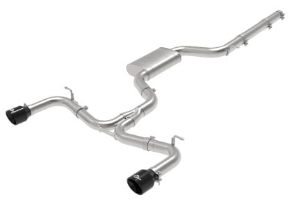 afe machforce xp 3in-2.5in ss exhaust cat-back 18-19 volkswagen gti (mk7.5) l4-2.0l (t) - black 49-36422-b