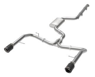 afe 19-21 vw jetta gli (mkvii) l4-2.0l (t) mach force-xp 304 ss cat-back exhaust system carbon tips 49-36432-c
