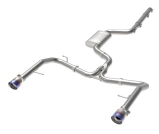 afe 19-21 vw jetta gli (mkvii) l4-2.0l (t) mach force-xp 304 ss cat-back exhaust system blue tips 49-36432-l