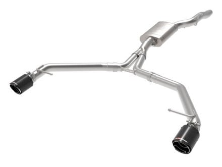 afe mach force-xp 13-16 audi allroad l4 ss axle-back exhaust w/ carbon tips 49-36437-c