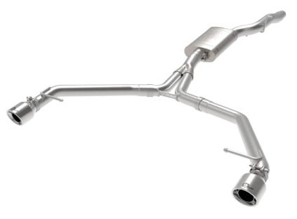afe mach force-xp 13-16 audi allroad l4 ss axle-back exhaust w/ polished tips 49-36437-p