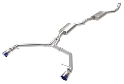 afe mach force-xp 13-16 audi allroad l4 ss cat-back exhaust w/ blue flame tips 49-36438-l