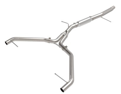 afe 20-21 audi a4 l4-2.0l (t) mach force-xp 3in to 2-1/2in 304 ss axle-back exhaust system 49-36445
