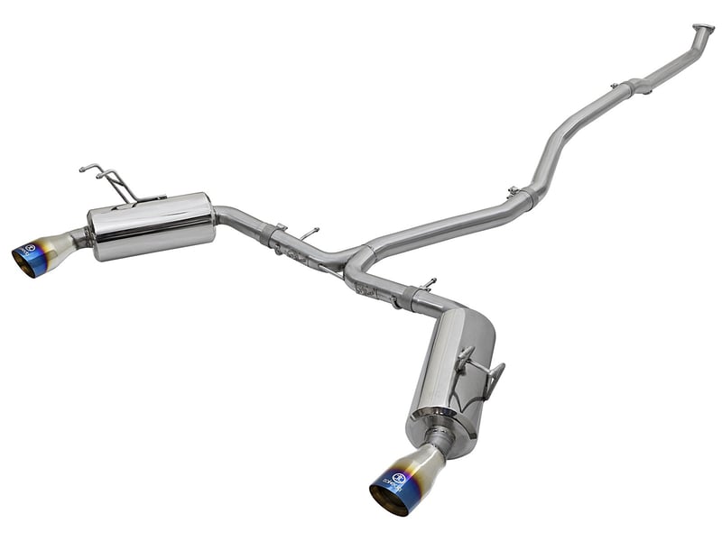 afe power takeda 16-21 honda civic i4-1.5l (t) 2.5-2.25in 304 ss cb dual-exit exhaust blue tips 49-36615-l