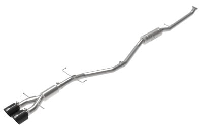 afe takeda 2.5in 304ss cat-back exhaust system w/ black tips 17-20 honda civic si sedan i4 1.5l 49-36619-b