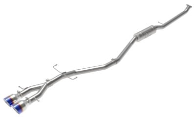 afe takeda 2.5in 304ss cat-back exhaust system 17-20 honda civic si coupe l4-1.5l (t) - bl flame tip 49-36620-l