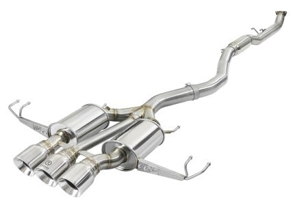 afe takeda 3in 304 ss cat-back exhaust w/ tri-polished tips 17-18 honda civic type r l4 2.0l (t) 49-36623-p