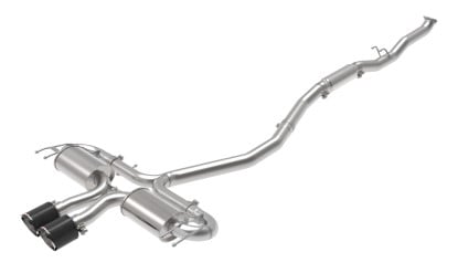 afe takeda 3in 304 ss cat-back exhaust system w/cf tips 17-20 honda civic sport l4-1.5l (t) 49-36624-c