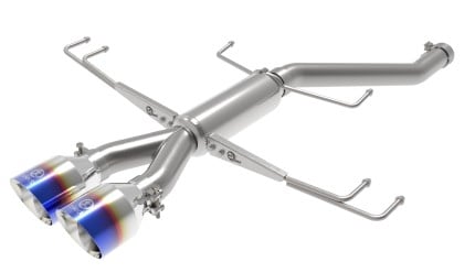 afe takeda 2.5in 304ss axle-back exhaust system 17-19 honda civic type r l4-2.0l (t) - bl flame tip 49-36626-l
