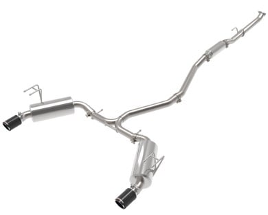 afe takeda 2.5in 304 ss cat-back exhaust system w/cf tips 2022+ honda civic l4-1.5l (t) 49-36628-c