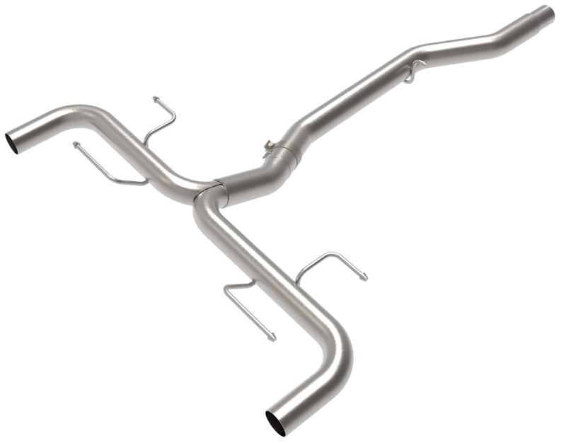 afe 17-21 alfa romeo giulia l4-2.0l (t) mach force-xp 2in to 2-1/2in 304ss axle-back exhaust 49-36902