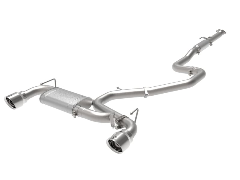 afe power cat back exhaust - 19-20 hyundai veloster n l4-2.0l (t) w/ polished tips 49-37008-p