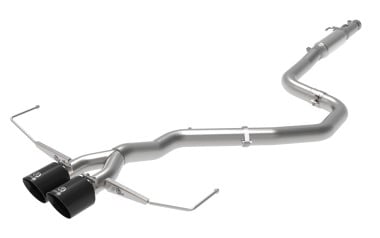 afe takeda exhaust cat-back 19-20 hyundai veloster 304ss black dual tips exhaust 49-37011-b