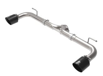 afe takeda 2-1/2in 304 ss axle-back exhaust w/ black tip 14-18 mazda 3 l4 2.0l/2.5l 49-37014-b