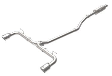 afe takeda 2-1/2in 304 ss cat-back exhaust w/ polished tips 14-18 mazda 3 l4 2.0l/2.5l 49-37015-p