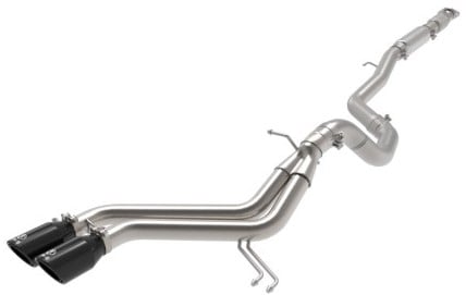 afe takeda 2-1/2in to 3in ss-304 cat-back exhausts w/ black tip 13-17 hyundai veloster l4-1.6l 49-37018-b