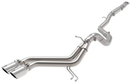 afe takeda 2-1/2in to 3in ss-304 cat-back exhaust w/ polished tips 13-17 hyundai veloster l4-1.6l 49-37018-p