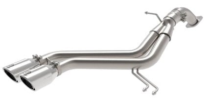 afe takeda 13-17 hyundai veloster l4-1.6l 2-1/2in 304 ss axle-back exhaust w/ polished tips 49-37019-p