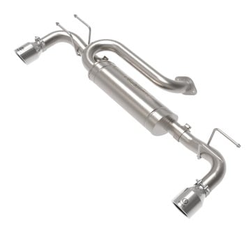 afe 19-22 mazda 3 l4 2.5l takeda 3in to 2-1/2in 304 stainless steel axle-back exhaust w/polished tip 49-37023-p
