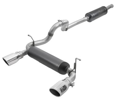 rebel series 2.5in 304 ss cat-back exhaust w/ polished tips 2018+ jeep wrangler (jl) v6 3.6l 49-38066-p