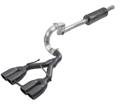 afe rebel series 2.5in. 304 ss c/b exhaust system 2018 jeep wrangler (jl) v6-3.6l - black tip 49-38071-b