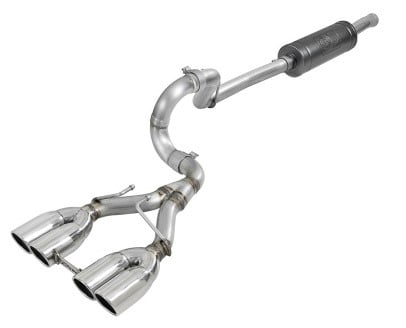 afe rebel series 2.5in. 304 ss c/b exhaust system 2018 jeep wrangler (jl) v6-3.6l - polished tip 49-38071-p