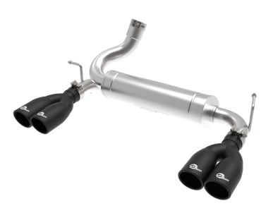 afe vulcan series 2.5in 304 ss axle-back exhaust black 07-18 jeep wrangler (jk) v6-3.6/3.8l 49-38086-b