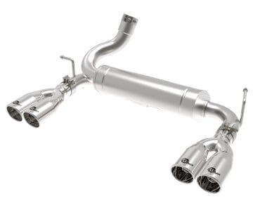 afe vulcan series 2.5in 304 ss axle-back exhaust polished 07-18 jeep wrangler (jk) v6-3.6/3.8l 49-38086-p