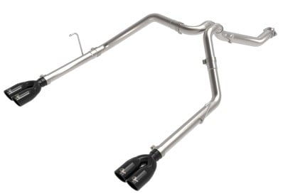 afe vulcan series 3in 304ss dpf-back 21 jeep gladiator v6-3.0l (td) dual black tip 49-38095-b