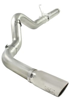 afe machforce xp 5in dpf-back 409ss exhaust dodge diesel trucks 07.5-12 l6-6.7l (td) polished tip 49-42016-p