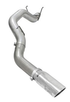 afe machforce xp 5in dpf-back ss exht dodge ram 13-14 6.7l (td) mega cab w/ polished tip 49-42039-p
