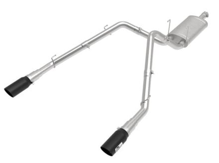 afe apollo gt 3in 409ss cat-back exhaust system w/black tip 09-18 dodge/ram 1500 v8-5.7l 49-42074-b