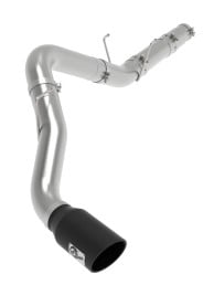 afe large-bore hd 5in 409ss dpf-back exhaust system w/black tip 19-20 ram diesel trucks l6-6.7l (td) 49-42078-b