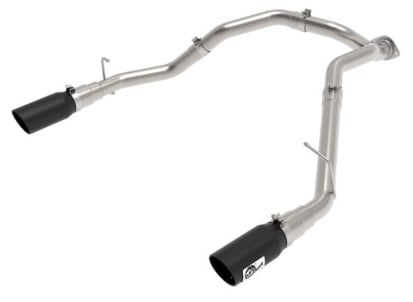 afe large bore-hd 3 in 409 stainless steel dpf-back exhaust system w/black tip ram 1500 20-21 v6-3.0 49-42080-b