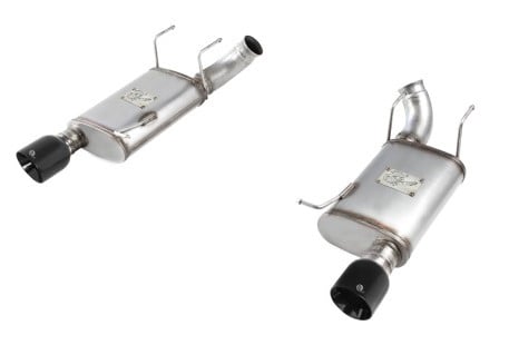 afe machforce xp exhaust 11-14 ford mustang gt v8-5.0l 3in. stainless steel axle-back w/black tips 49-43052-b