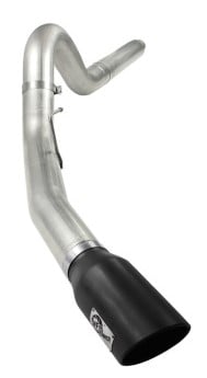 afe machforce xp 5in dpf-back stainless steel exh sys, black tip,ford diesel trucks 08-10 v8-6.4l 49-43054-b