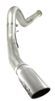afe machforce xp 5in dpf-back stainless steel exh sys, polished tip,ford diesel trucks 11-14 v8-6.7l 49-43055-p