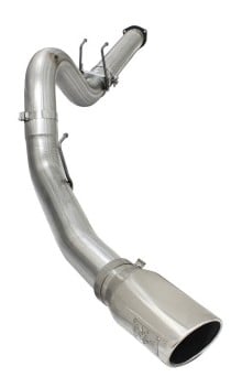 afe machforce xp exhaust 5in dpf-back ss exh 2015 ford turbo diesel v8 6.7l polished tip 49-43064-p