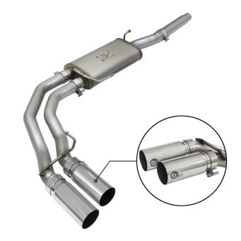 afe rebel exhausts cat-back ss ford f-150 04-08 v8 4.6/5.4l w/ polished tips 49-43079-p
