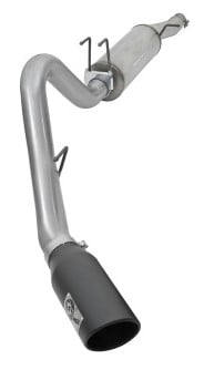 afe machforce xp 4in cat-back ss-409 exhaust w/ black tips 2017 ford super duty f-250/f-350 v8-6.2l 49-43086-b