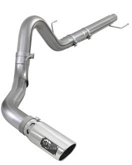 afe large bore-hd 4in 409 ss dpf-back exh 18-19 ford f-150 v6-3.0l (td) w/ polished tip 49-43106-p