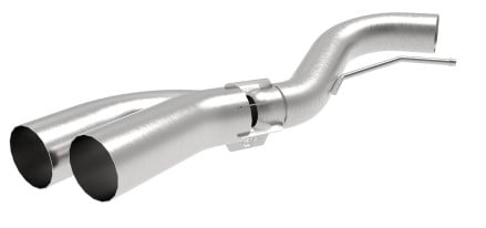 afe rebel dpf-back 409 ss exhaust system w/dual polished tips 18-19 ford f-150 v6 3.0l (td) 49-43108-p
