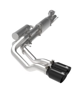 afe rebel series 3in 409 ss cat-back exhaust w/ black tips 17-20 ford f-250/f350 v8 6.2l/7.3l 49-43117-b