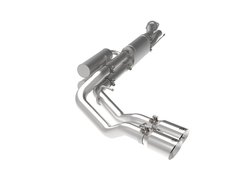 afe rebel series 3in 409 ss cat-back exhaust w/ polish tips 17-20 ford f-250 v8 6.2l 49-43117-p