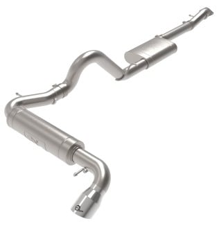 afe apollo gt 3in 409 ss cat-back exhaust 2021 ford bronco l4-2.3l (t)/v6-2.7l (tt) w/ polished tips 49-43136-p